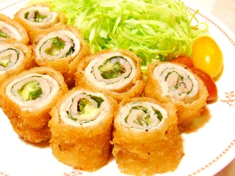 豚肉のしそチーズロールフライ レシピ 作り方 By メリッコ 楽天レシピ 豚肉のしそチーズロールフライ レシピ 作り方 By メリッコ 楽天レシピ